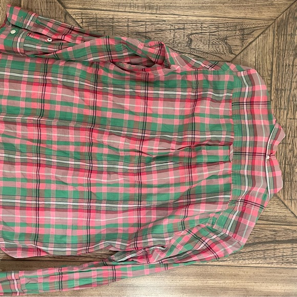NWT J Crew Classic-fit popover in crinkle plaid, size 10 - Picture 8 of 10